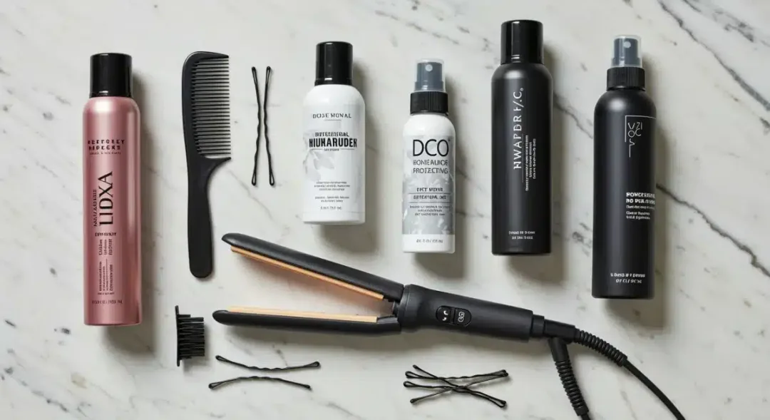 Essential hair styling tools for recreating celebrity hairstyles.