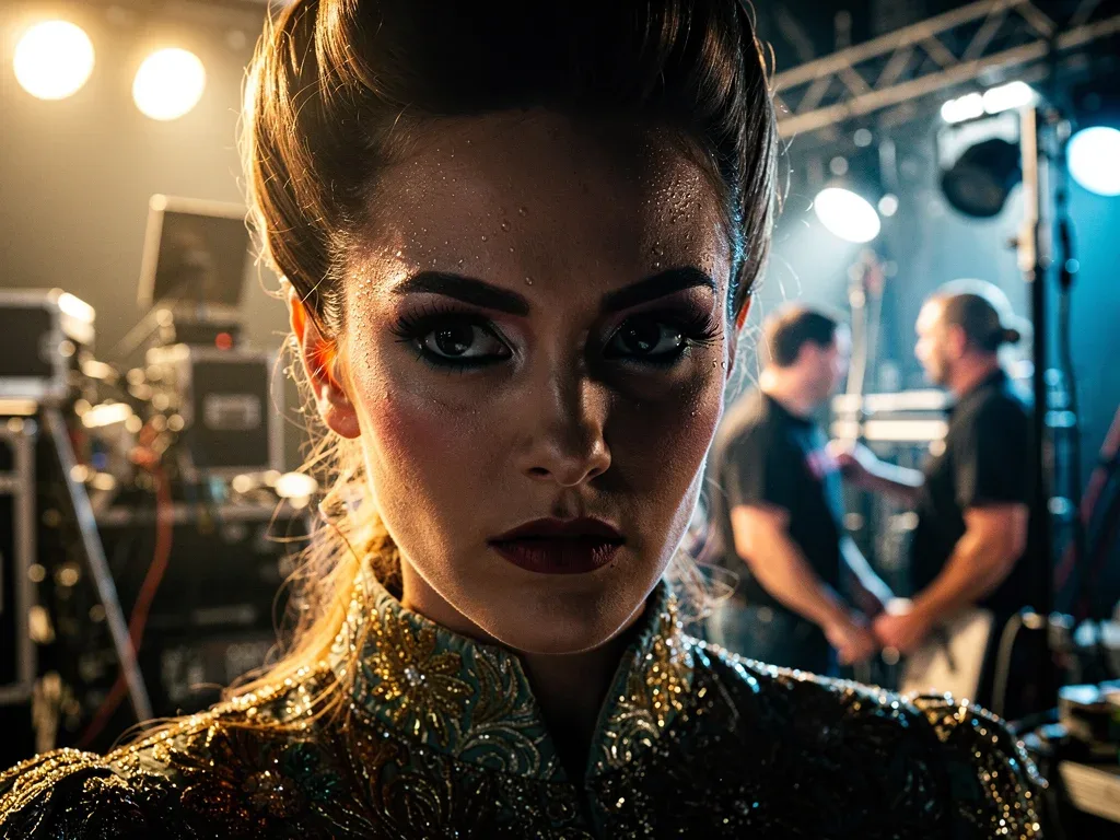 Backstage preparations for a Tony Awards live performance