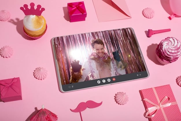 Mockup of a celebrity couple's exclusive content platform. The screen shows a variety of content options, including behind-the-scenes vlogs, personalized messages, exclusive photos, and a live Q&A session.