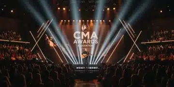 CMA Awards 2026: Emerging Artist Performance Slots for National Exposure Emerging artist performing live on stage at the CMA Awards 2026, bathed in bright stage lights