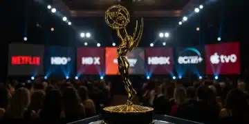 Emmy Awards 2026: Streaming Dominance & Drama Series Predictions Emmy statuette with streaming service logos, symbolizing the evolving landscape of television awards.