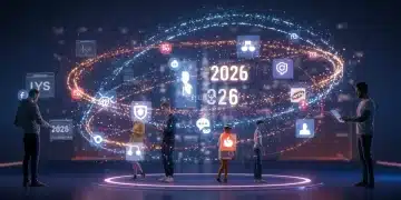 Viral Marketing 2026: Brands Mastering Cultural Moments Futuristic digital marketing scene with holographic brand logos and social media icons, representing viral marketing success in 2026.