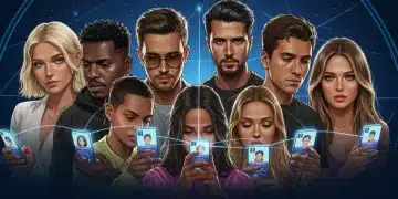 Seven prominent couples managing their public relationship narratives on social media in 2026, illustrating digital influence.