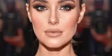 A-list celebrity showcasing radiant red carpet makeup, 2026 trends