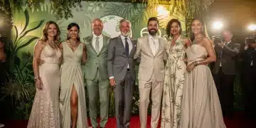 Celebrities in sustainable fashion on the red carpet, making eco-friendly choices.