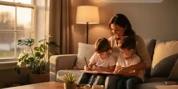 Family enjoying a warm, well-lit home thanks to LIHEAP 2026 utility bill savings
