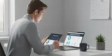 Person reviewing unemployment benefits information for 2026 on a tablet